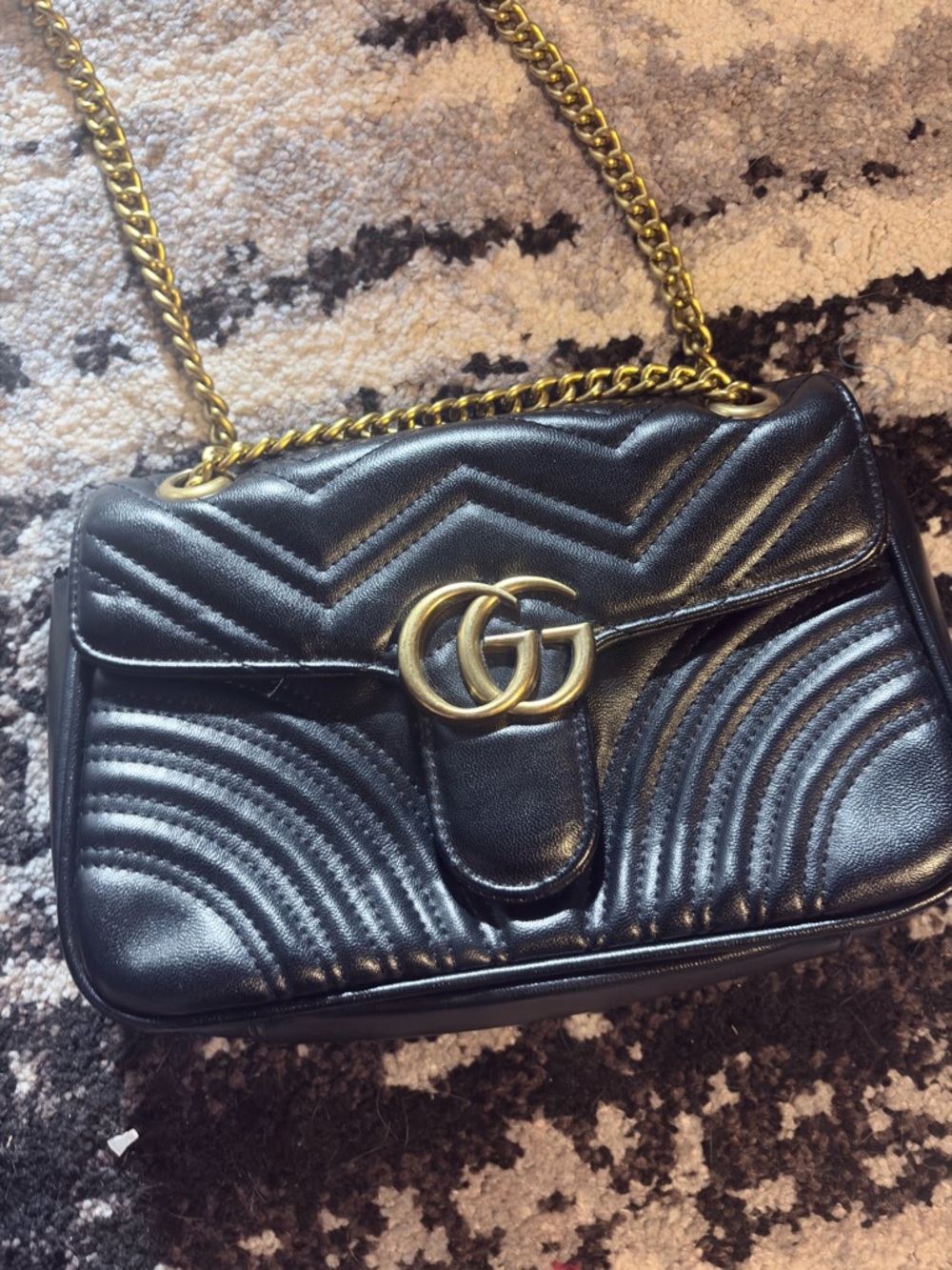 Black Leather Shoulder Bag